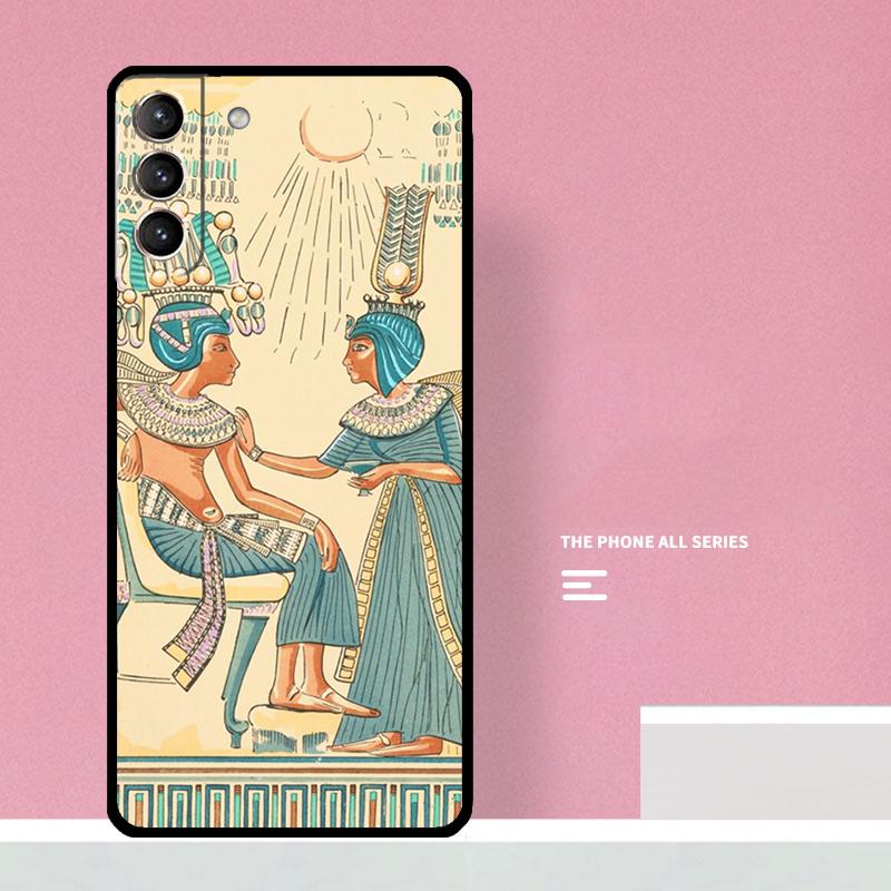 Egyptian Hieroglyphics Symbols Phone Case For Samsung Galaxy S25 S26 Ultra S20 S21 S22 S23 S24 Plus S10 S25 FE Cover Coque
