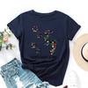 Never Walk Alone Cotton T-Shirt Short Sleeve Round Neck Women 2d Print Tops