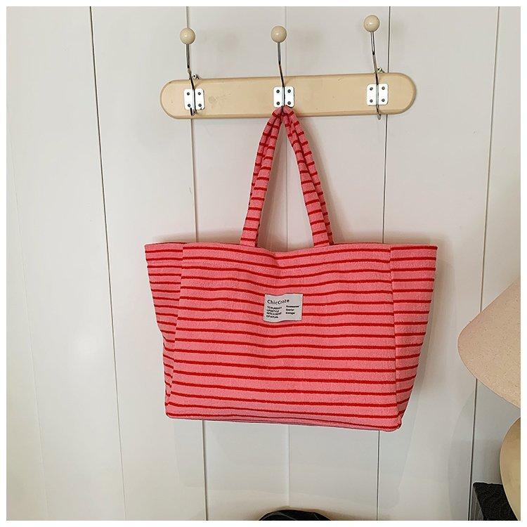 New Niche Bag, Striped Fashion, Lazy Style Tote