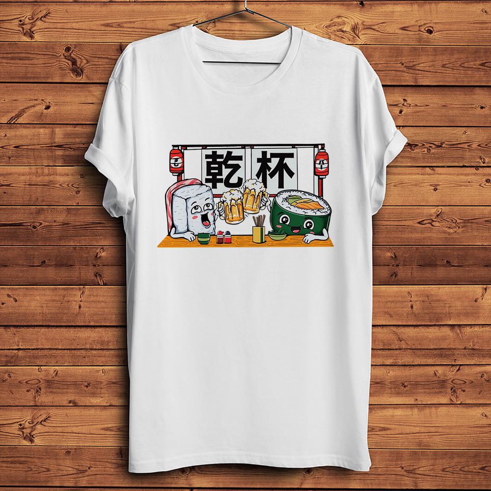Sushi Nigiri KAMPAI Beer Cheers Funny Nippon ,O-Neck Casual Short TShirt Unisex Tee,No-cracking