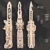 3D DIY Wooden Butterfly Knife Puzzle - Educational Folding Claw Blade Model