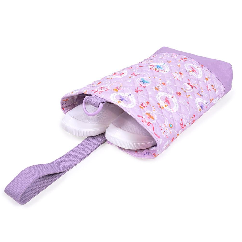 COLORFUL CANDY STYLE Shoe Case with Gusset for Indoor Shoes Elementary School Nursery School Entry Pretty Ballerina with Lace Pattern N3238700 Girls,