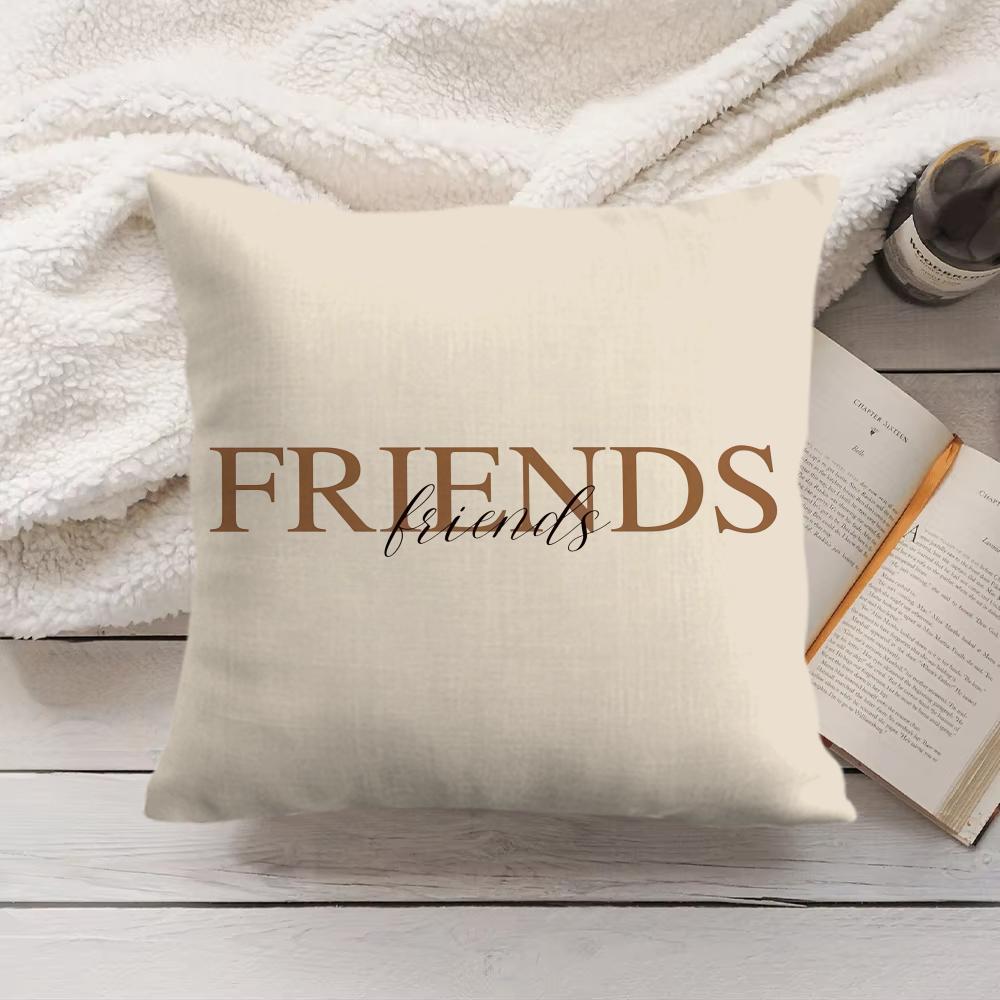 Simplicity Pattern Love Cushion Cover Silky Short Plush Invisible Zipper Dustproof Sofa Pillow Case For Home Decor