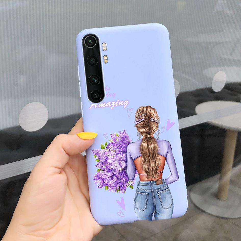 For Xiaomi Mi Note 10 Lite Case 6.47" Fashion Cute Girls Painted Soft TPU Cover For Xiaomi Note 10 Lite MiNote10 Lite Phone Case