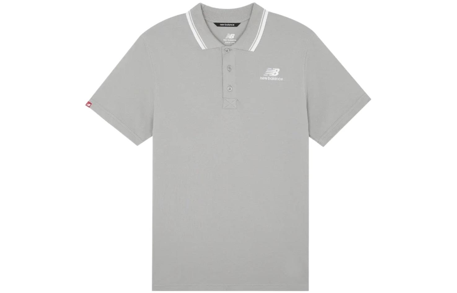 New Balance Polo Shirt Men s Gray AMT01983-TAG M