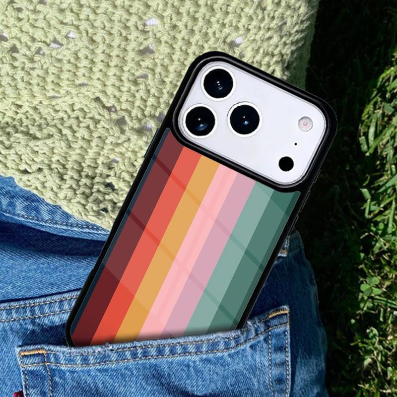 Retro Stripes Aesthetic Vintage Phone Case For iPhone 17 AIR 16 Pro Max 15 14 Pro 11 12 13 Shockproof Silicone Cover