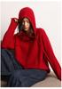 2026 Autumn/Winter Women's Cashmere Hooded Pullover: Thick, Loose, Ribbed Knit Sweater Jumper