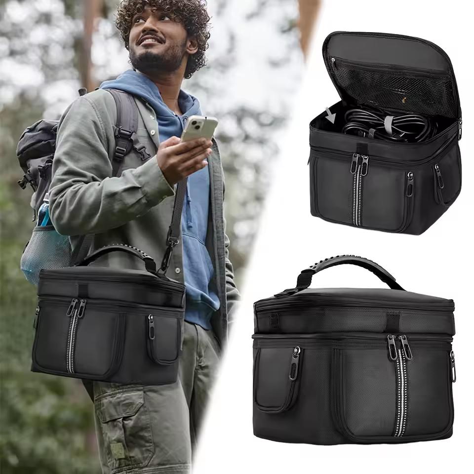 Portable Power Station Bag for Ecoflow River 2 Pro/Max Waterproof Storage Case Travel Carrying Case Protective Case Mult-Pockets