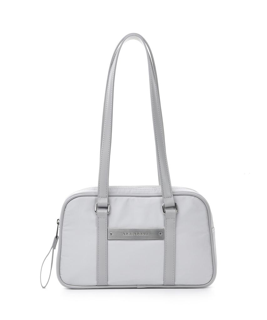 Nick&Nicole Crystal Nylon Mini Boston Bag_Silver
