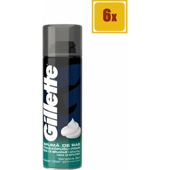 

Пена для бритья Gillette Sensitive 200 мл, набор из 6 шт.