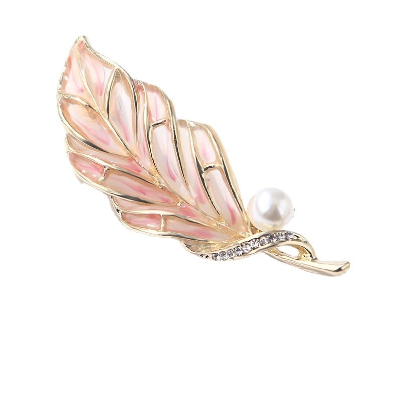 Brooch Feather Pearl Bon Brooch Zirconia Jewelry Silver Elegant Ceremony Gold Recital Entrance Ceremony Wedding Graduation Ceremony Gift Birthday
