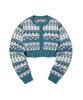 Kirsh Fair Isle Knit Cardigan [Blue]