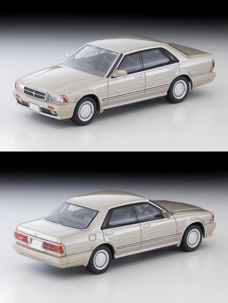 TOMYTEC Tomica Limited Vintage Neo 1/64 Scale LV-N368b Nissan Cedric HT V20 Twin Cam Turbo Gran Turismo SV Yellowish Silver 1989 Model (Finished Model