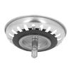 Kitchen Sink Basket Strainer Replacement Thickened Stainless Steel Sink Strainer with Bottom