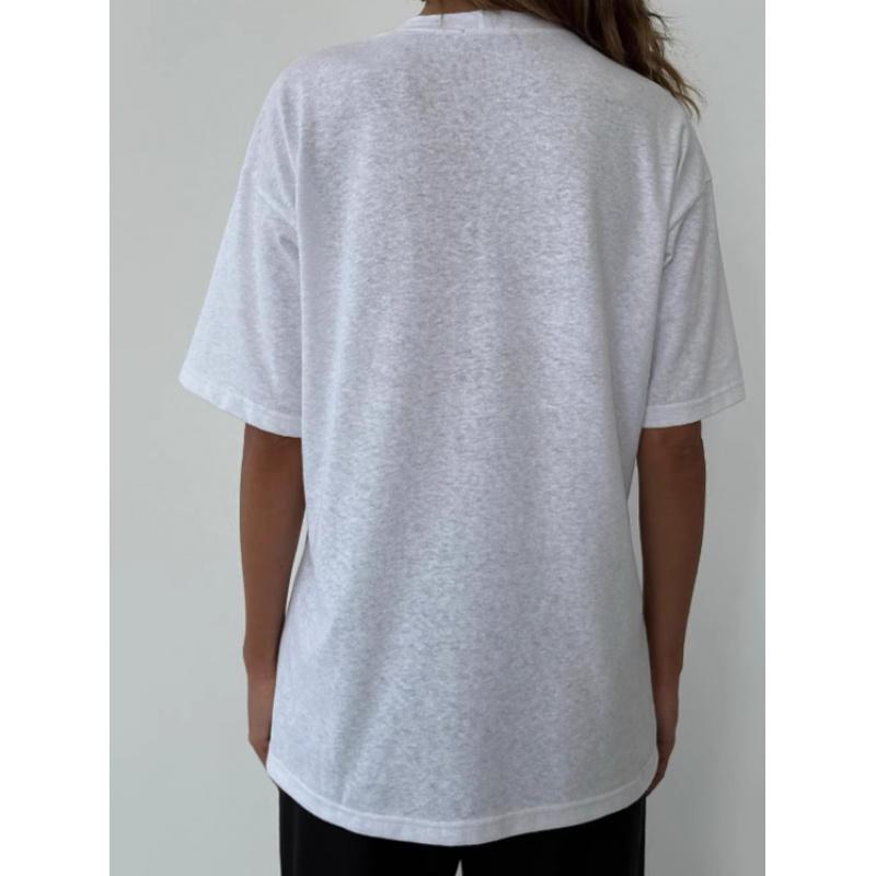 Summer New Women'S Loose Casual Solid Color T-Shirt With A Stylish, Simple, And Unique Design