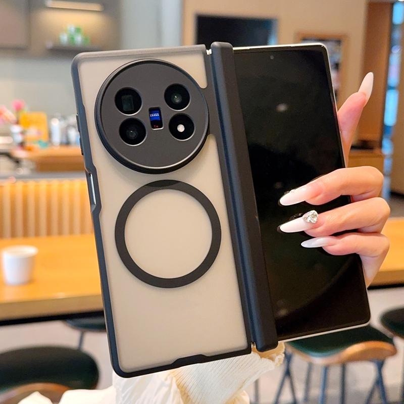 For VIVO X Fold 5 Matte Texture Magnetic Foldable Shockproof and Anti-Oxidation Phone Case