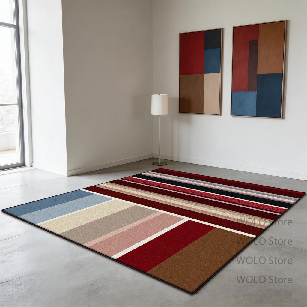 Geometric Modern Carpet Bedroom Decoration Sofa Side Rugs Living Room Easy Cleaning Antiskid Customizable Study Floor Mat Lounge