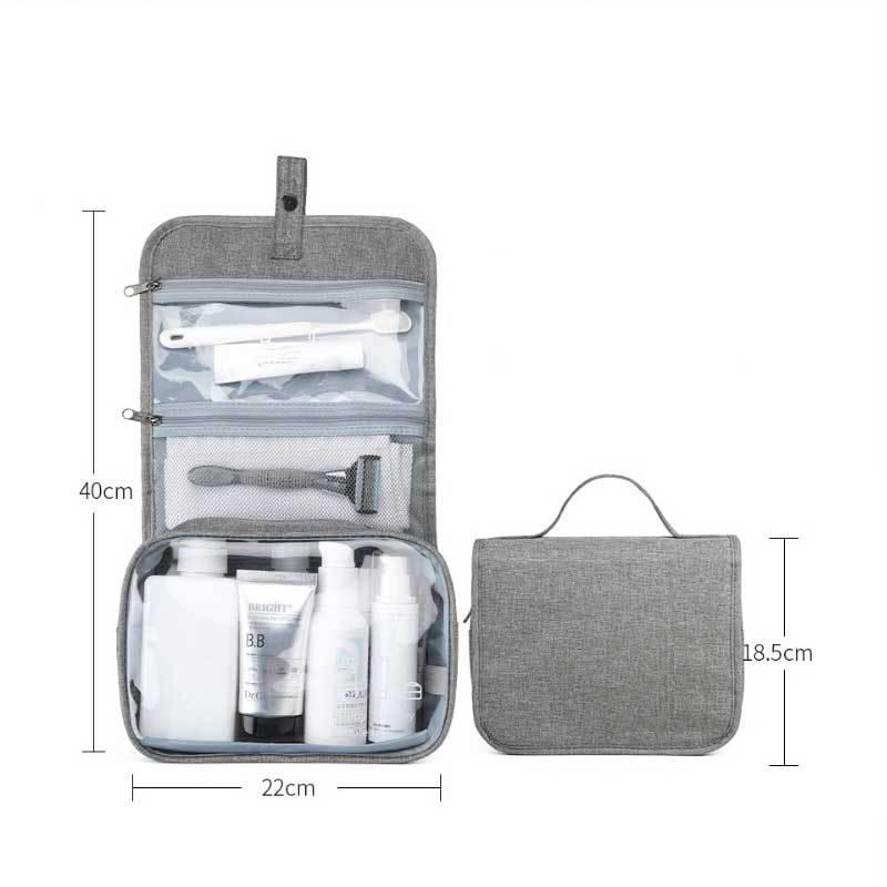 Waterproof Toiletry Bag - Large Capacity Wet/Dry Separation for Travel - Unisex Business Trip Makeup Storage with Custom Logo Option