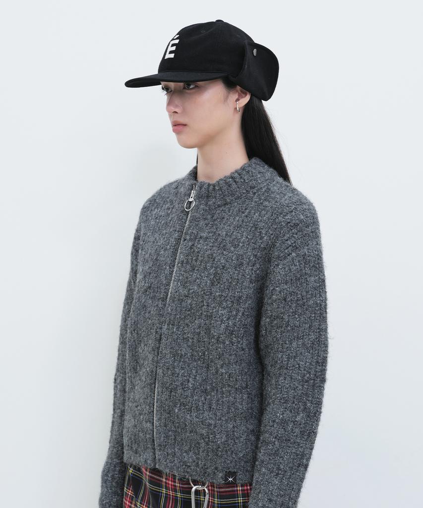 Yunse Wool Earmuff Cap (Black)