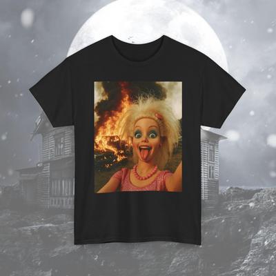Funny Doll Face Meme Shirt Gift, Cursed Doll T-Shirt, Gen Z Inappropriate Gifts, WTF Look T-shirt, Cringe Unhinged TikTok Trend Tee