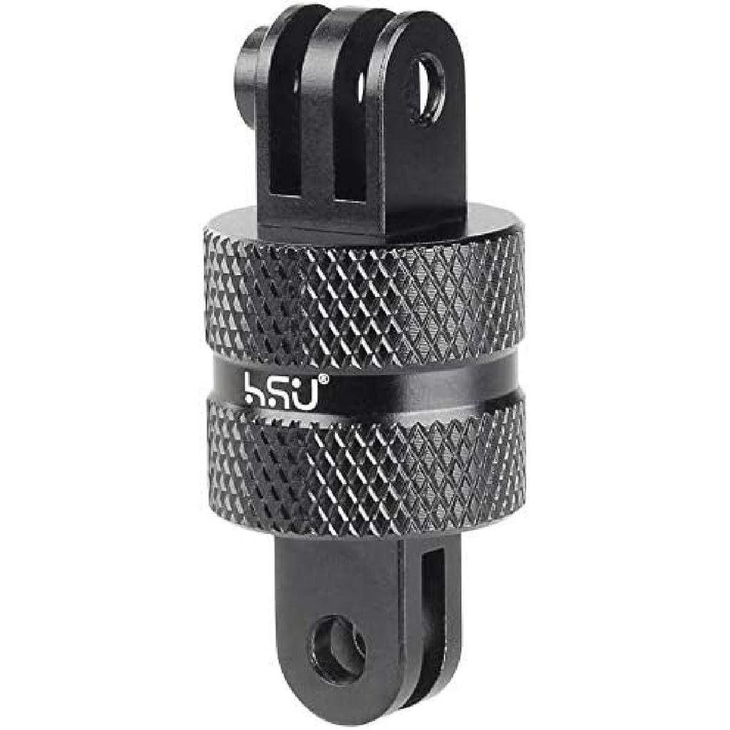 HSU Aluminum 360 Degree Rotation Camera Mount, Vertical Metal Swivel Tripod Adapter Compatible with GoPro Hero 13/12/11/10/9/8/7/6/5 Session AKASO