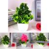 Artificial Flower And Foliage Miniature With Plastic Construction For Indoor Decoration