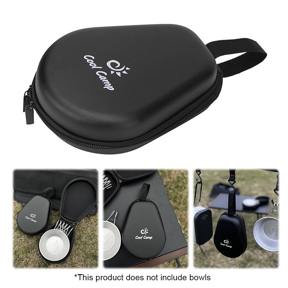 Wodoodporna torba do przechowywania naczyń kempingowych, odporna na wstrząsy, na talerze i miski, mieści 5 misek, pudełko do przechowywania sztućców kempingowych na kemping, piknik