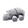 3D Printed Articulated Rhino Figure, Mini Cartoon Animal Model, Flexible Joint Fidget Stress Relief Toy, Educational Playset for Kids, Micro