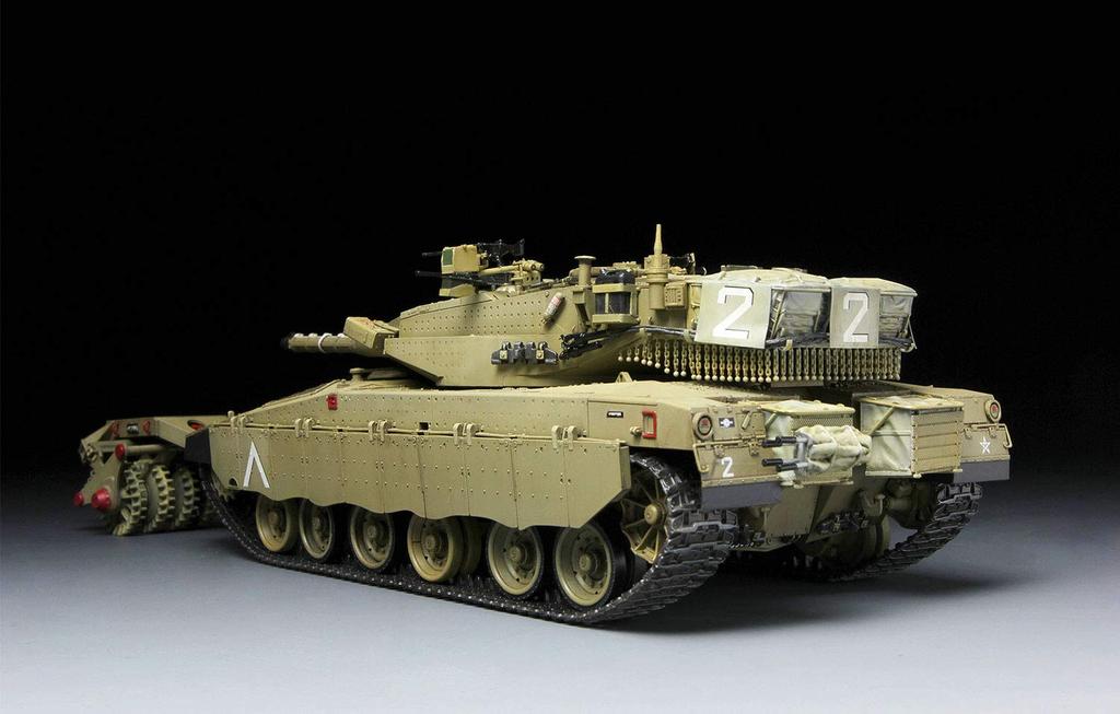 Mon Model Israeli Main Battle Tank Merkava with Mine Plastic Model Kit MTS005 1/35 Mk.3Baz Roller,