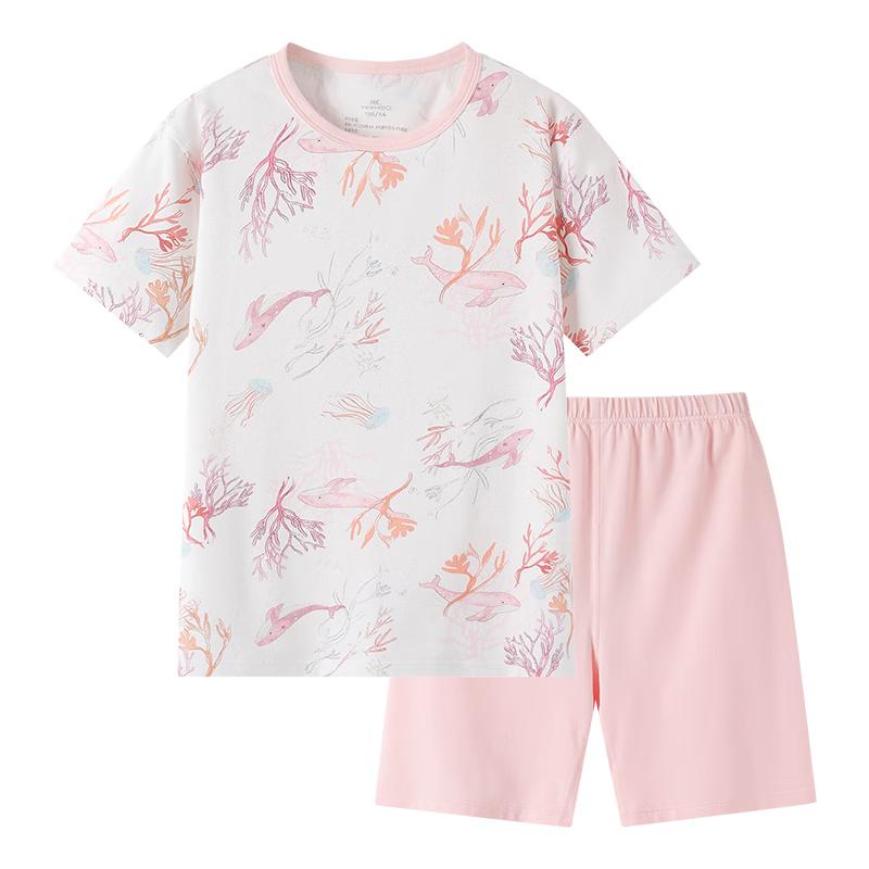 YEEHOO 7A Antibacterial Modal Kids  Short Sleeve Pajama Set 150
