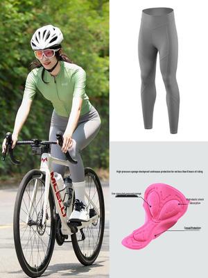 Pantalon de cyclisme pour femme XINTOWN, en polyester-coton, long, pour l'été, le printemps et l'automne, adapté au VTT et au vélo de route.