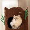 Multi Layer Cat House 4 Seasons Cat Tree with Scratching Board Enclosed Warm Cat Cave for Winter