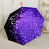 Purple Butterfly With Diamonds And Pearls Portable Automatic Umbrella With Elegant Collapsible Folding Umbrella With 8 Ribs Sturdy Construction For