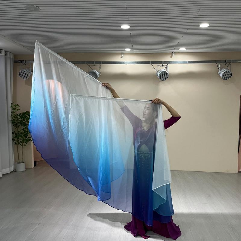 New Flag Dance Props Accessories Church Performance Costumes 190 × 140 Praise Flags Multi-colored with Telescopic Sticks