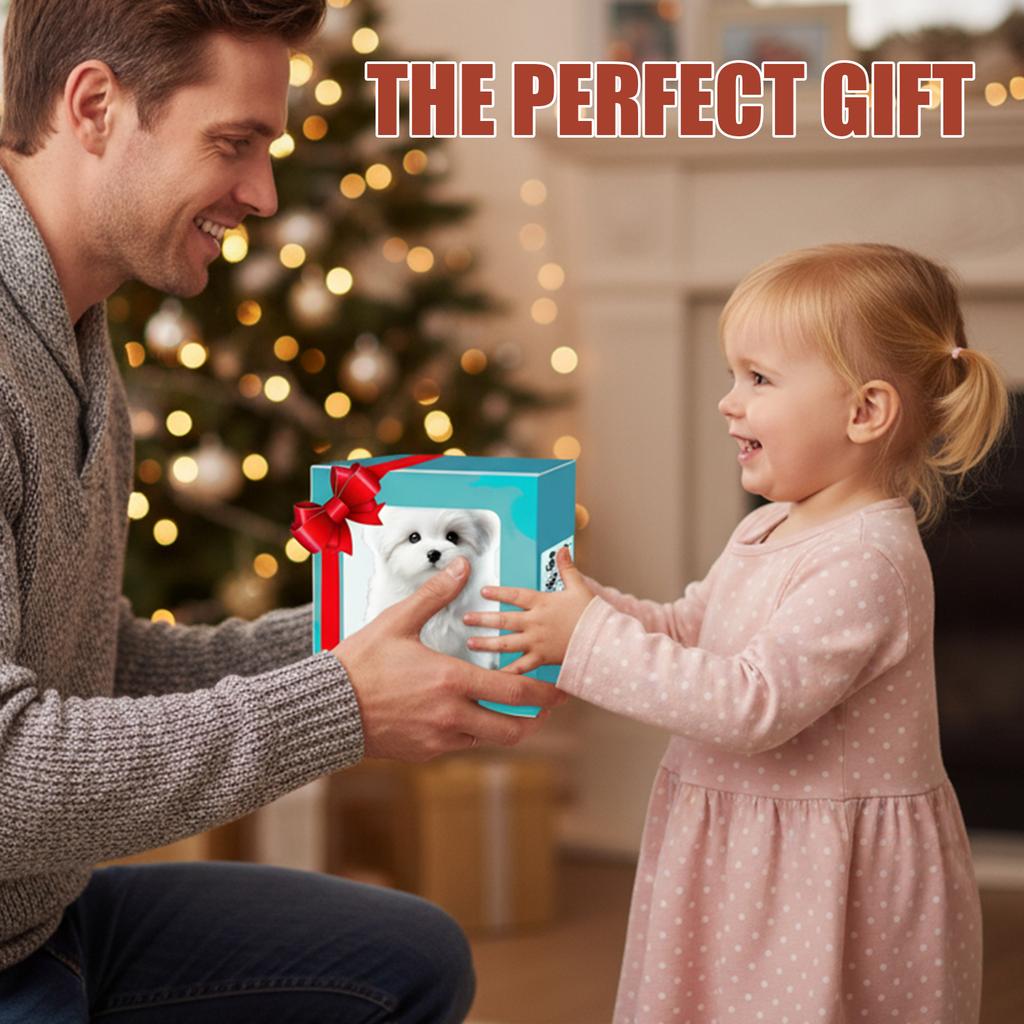 Interactive Toys Barking Realistic Stuffed Animal Dog Tail Wagging Electronic Interactive Dog for Kids Age 3-6