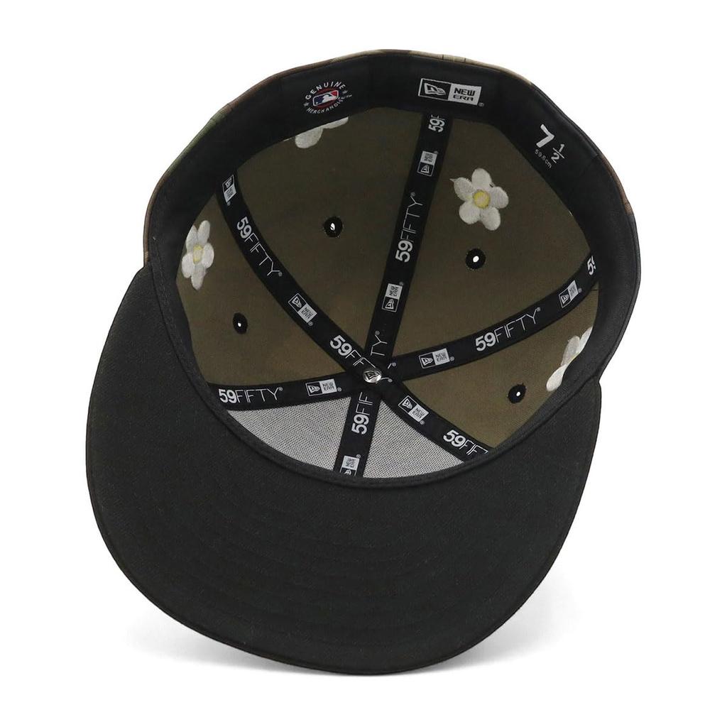 NEW ERA 59FIFTY Czapka NY Yankees Woodland Camo Zielona Haft Kwiatowy 2Kolorowa MLB Dopasowana Czapka Baseballowa Rozmiar 8