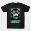 Men Black Print T-shirt Doom No-Cut Transfer Paper Print Cotton Tshirt