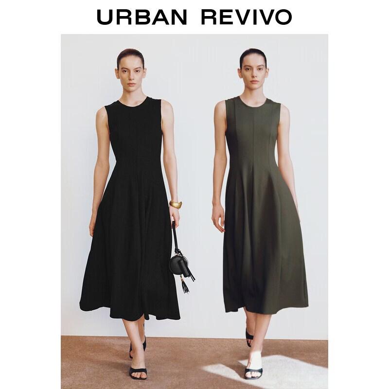 UR 2026 Elegant Solid Sleeveless Dress