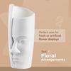2 Pcs Poly Fiber 12 Inch Aesthetic Flower Vase Long for Living Room and Center Table Bedroom | White Vase for Home Decoration