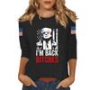 Women's Casual Fashionable Sexy Comfortable Neck Three-Quarter Sleeve Top