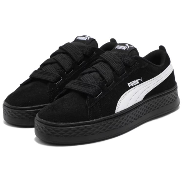 Puma Platform Simple Versatile Durable Low-Top Sneakers Women Sneakers Black 404158-02