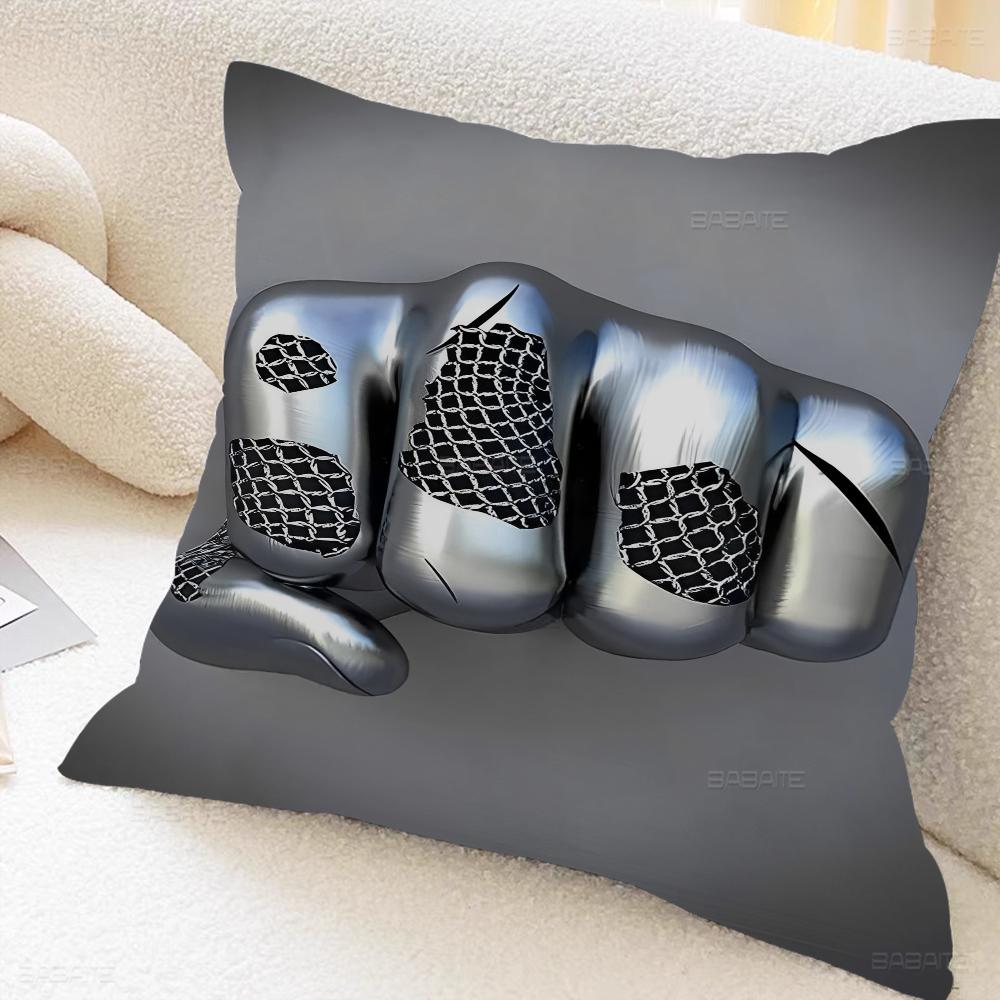 Metal Figure Statue Pillow Cover For Bedroom Room And Living Room Sofa Decorative Cushion Cover