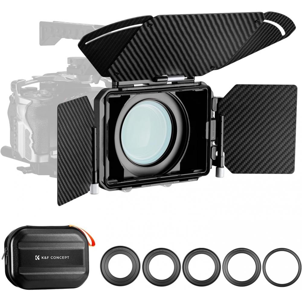 

K F Concept Мини-матовая коробка 4x5,65 дюйма Боковые флаги Углеродное волокно 67 мм 72 мм 77 мм