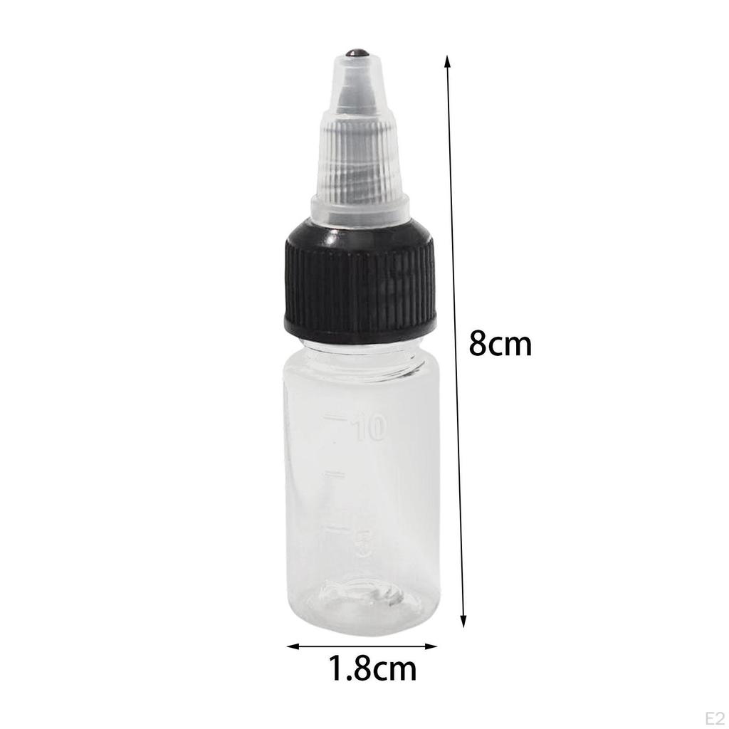 5 Count Sharp Dropper Bottles for Liquids with No Leakage Design