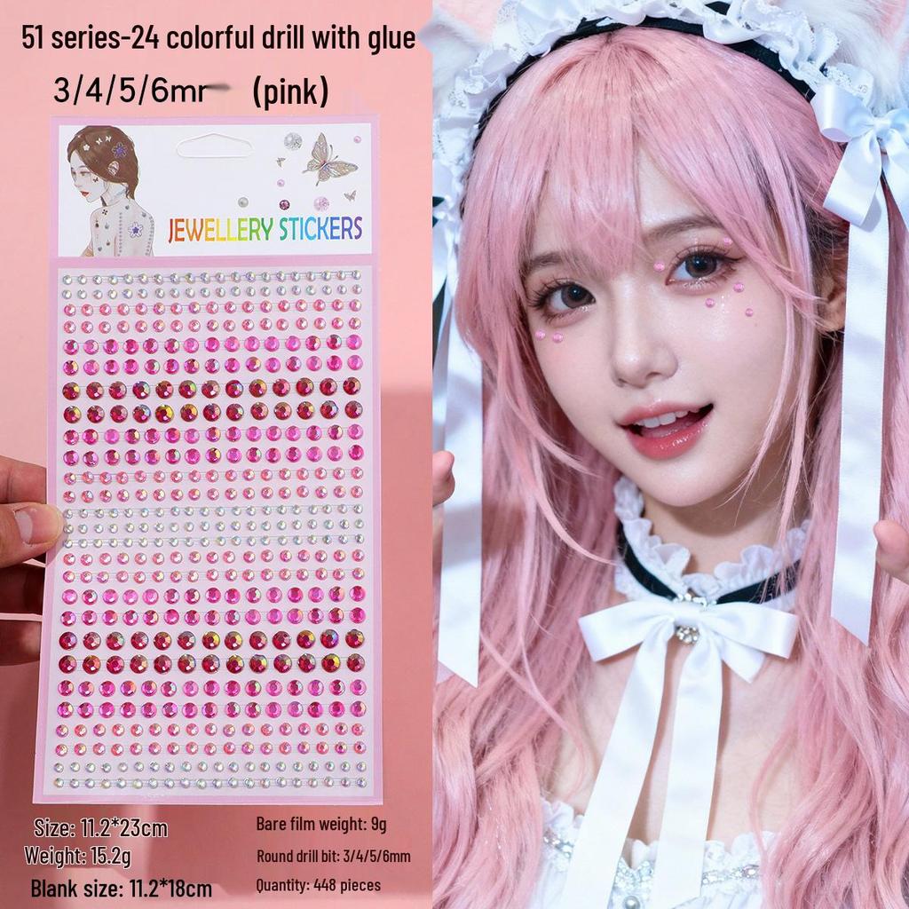 AB Color Resin Drill Gem Stickers: Acrylic & Diamond Face Stickers for Kids