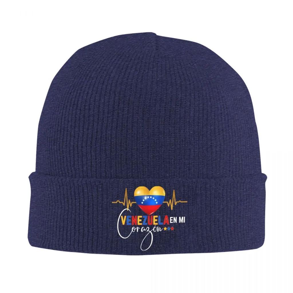 New Venezuela En El Corazon Venezuelan Pride Knitted Caps Womens Unisexs Beanies Autumn Winter Hats Casual Cap