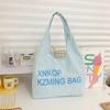 Personalized creative letter tote bag new lazy wind nylon shoulder bag versatile large-capacity shopping bag women
