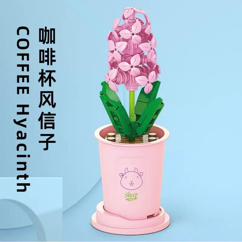 Adults Mini Flower Bouquet Particles Building Blocks for Children Girls 6 To 14 Years Old Assembly Bricks Constructor Set Gifts