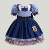 Cute Bunny Judy Costume for Girl Zootopia Role Playing Rabbit Officer Hopps Clothing Halloween Carnival Animal Disguise 2-10 Yrs