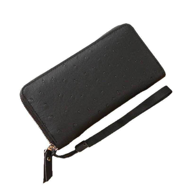 PU Ostrich Pattern Handbag for Women, High-end Fashion Handbag, Long Wallet